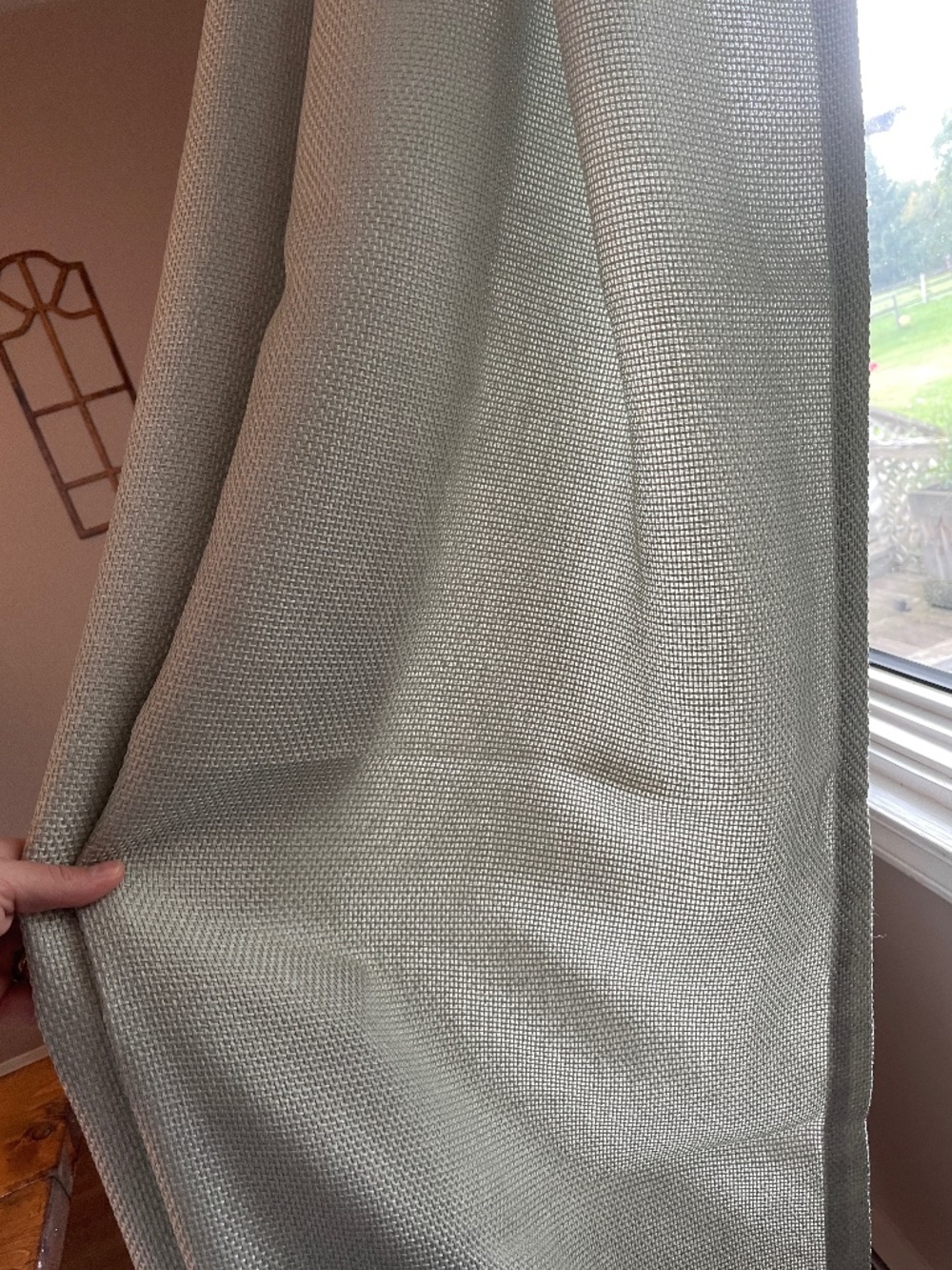 Seafoam/Grey curtains